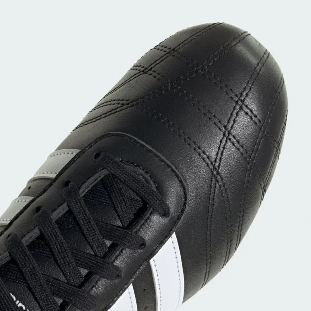 adidas Women's Black Sneakers with White Stripes - Picture 2 of 13